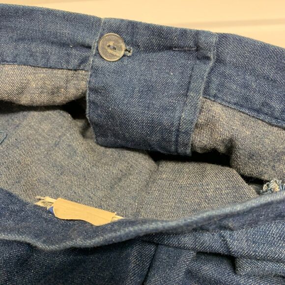 VTG Womens Denim Tiered Prairie Skirt Corset Yoke Western Cowgirl Cottagecore - Picture 9 of 13